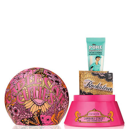 Benefit Cable Car Cuties Gift Set ,Porefessional Primer,Benefit  Rockateur Powder Blush Mini 2.5 g,Benefit Gimme brow Volumizing Eyebrow Gel 1.0 g 