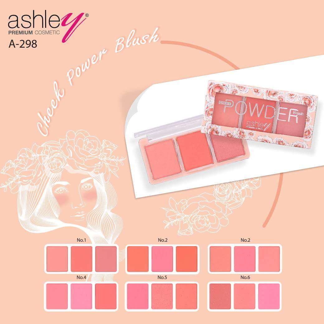 Ashley,Ashley Cheek Powder Blush,A298-01, A298,Ashley Cheek Powder Blush ราคา,Ashley Cheek Powder Blushรีวิว,Ashley Cheek Powder Blushซื้อที่