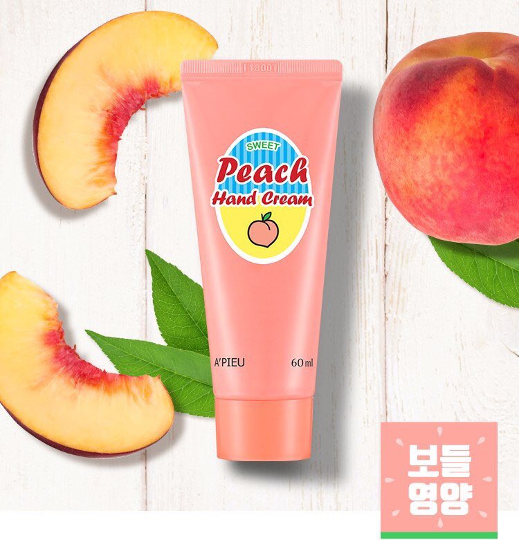 A'PIEU,Peach Hand Cream,A'PIEU Peach Hand Cream,ครีมบำรุงมือ,ครีมทามือ,Hand Cream