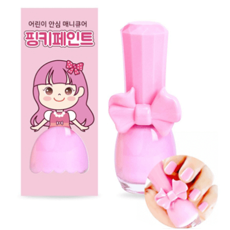 Pinky Cosmetics,Pink Princess Kids,Pinky Cosmetics Pink Princess Kids Water-based Nail Polish Pinky Paint สีทาเล็บ,สีทาเล็บสำหรับเด็ก
