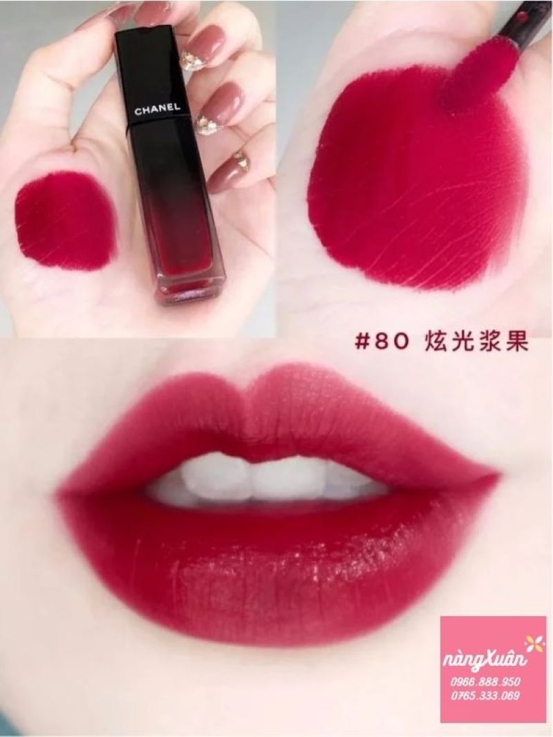 Chanel Mini Rouge Allure Laque #80 Timeless 2ml , Chanel Mini Rouge Allure Laque #80 Timeless 2ml  รีวิว , Chanel Mini Rouge Allure Laque #80 Timeless 2ml ราคา, ลิป Chanel , Chanel ,Chanel Mini Rouge Allure Laque #80 Timeless