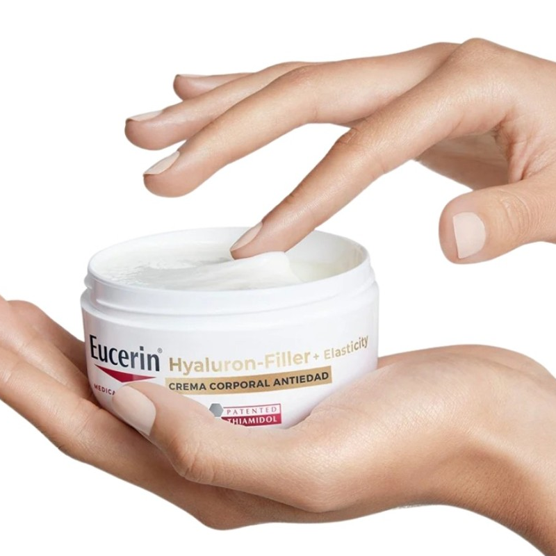 Eucerin Hyaluron Filler Elasticity Anti-age Body Cream 200ml (ไม่มีสติ๊กเกอร์ที่กระปุก)