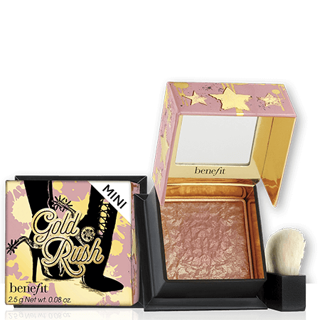 Benefit Gold Rush Warm Golden-Nectar Blush 2.5g บลัชออนสีพีชประกายทองเนรมิตลุคหรูหรา มอบพวงแก้มดูมีสุขภาพดี